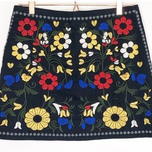Velzera floral embroidery skirt